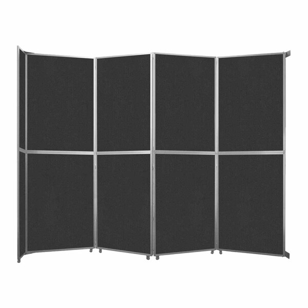 Operable Wall Folding Room Divider 15'7" x 12'3" Black Fabric
